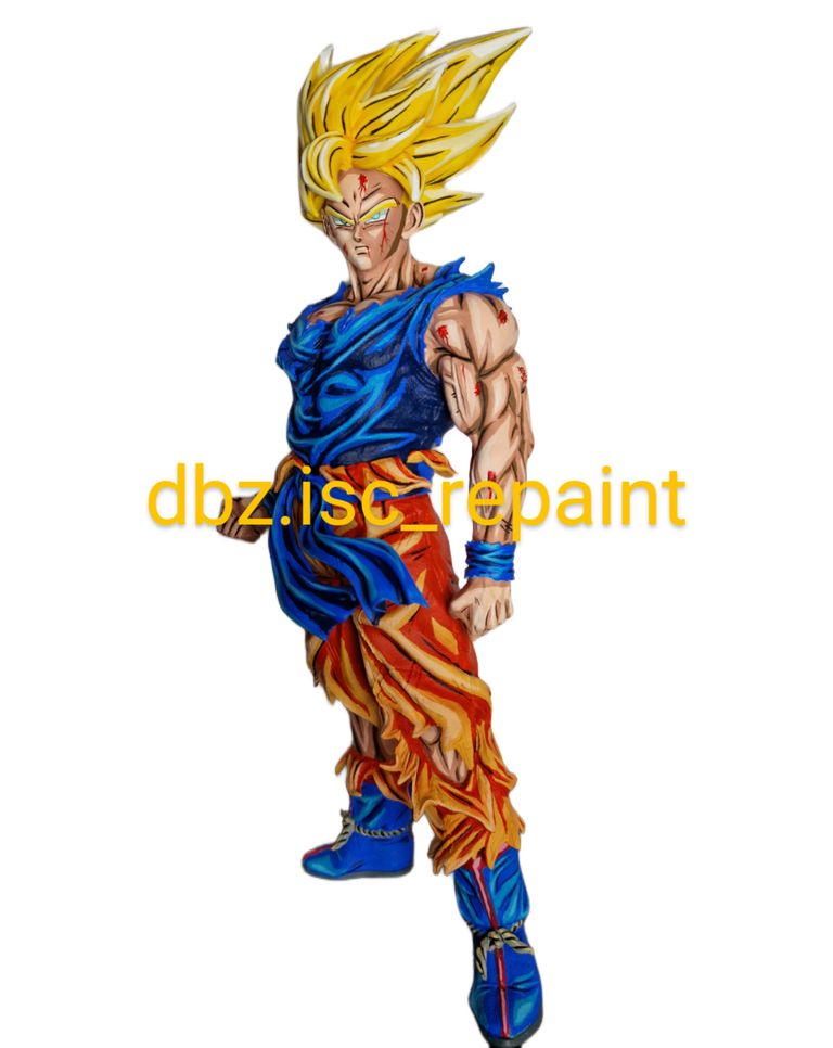 Figura Dragon Ball Z Goku Super Saiyan,figures,repaint,repintado,figura,2d,anime